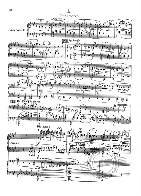 Rachmaninoff: Piano Concerto No. 3 fragment music sheet