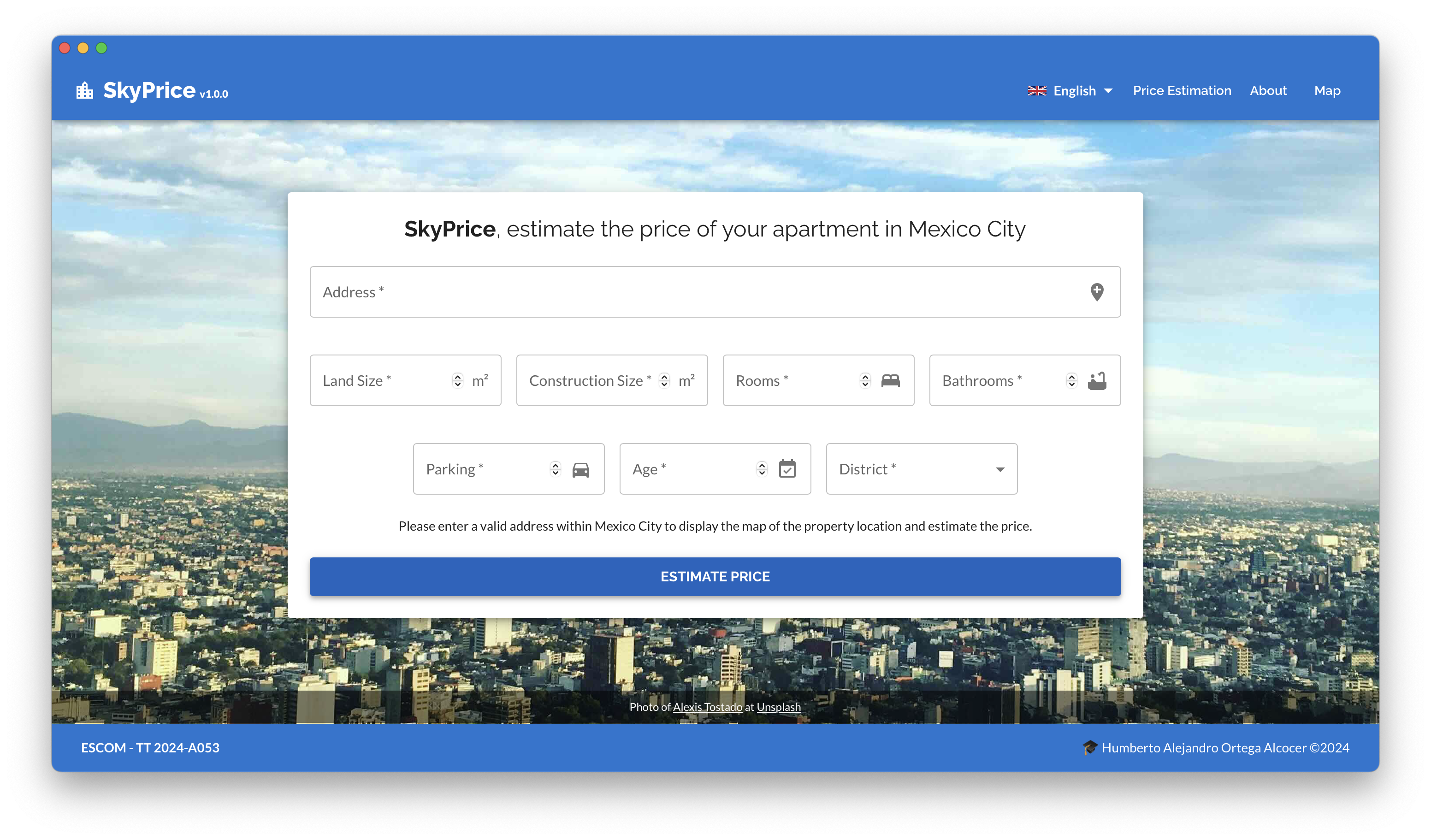 SkyPrice Homepage